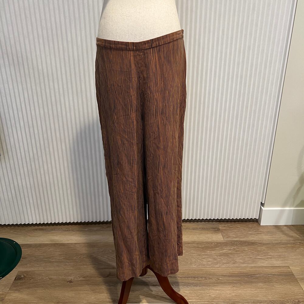 PURE COLLECTION Women's Animal Print Wide Leg Silk Pants